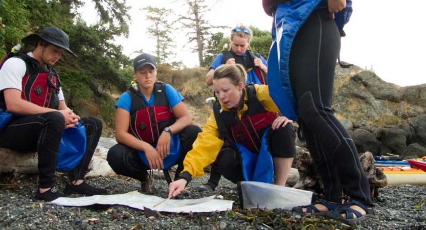 teens learn kayaking skills